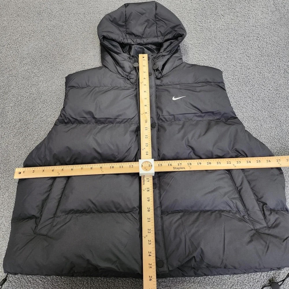 Womens Size XL Nike Therma-FIT Puffer Vest Hooded Bodywarmer Black IH1007-010